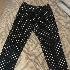 Top Shop Mom Jeans White Polka Dot W28 L30